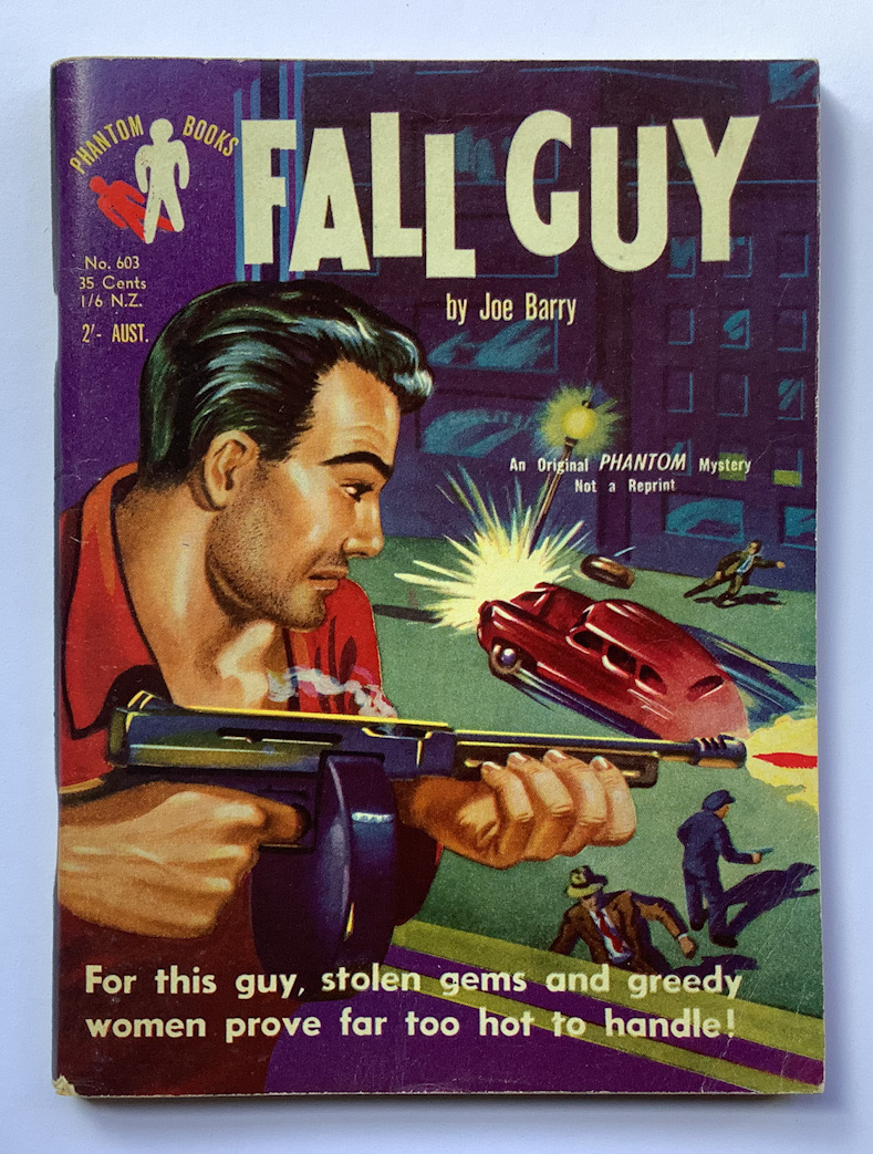 FALL GUY crime pulp fiction book by Joe Barry 1954